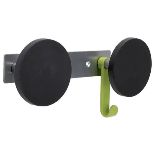 Kleerhaak met schroef - 2 haken aluminium en zwart