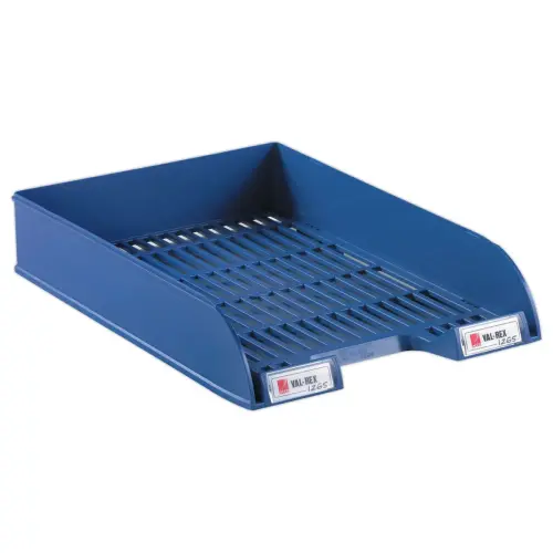 Opengewerkt brievenbakje - blauw - VAL REX