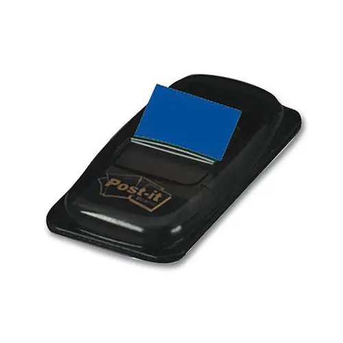 POST-IT® zachte indextab-bladwijzers gekleurd 25x44 mm - dispenser met 50 stuks - Blauw