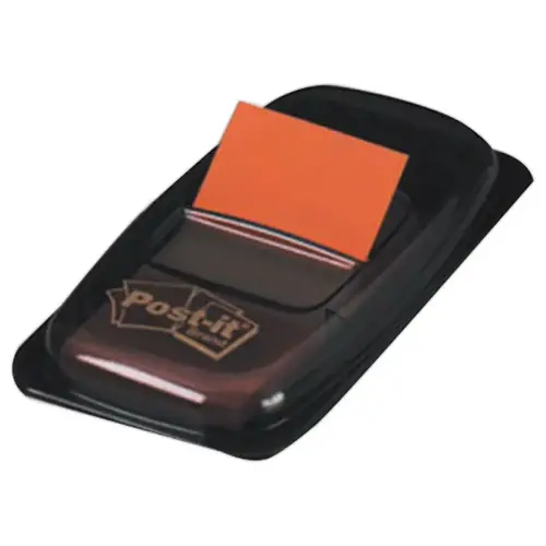 POST-IT® zachte indextab-bladwijzers gekleurd 25x44 mm - dispenser met 50 stuks - Oranje