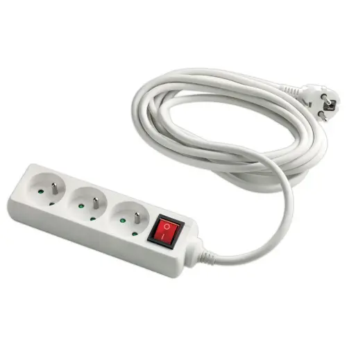 Contactdoos 3-voudig - snoer 4 meter