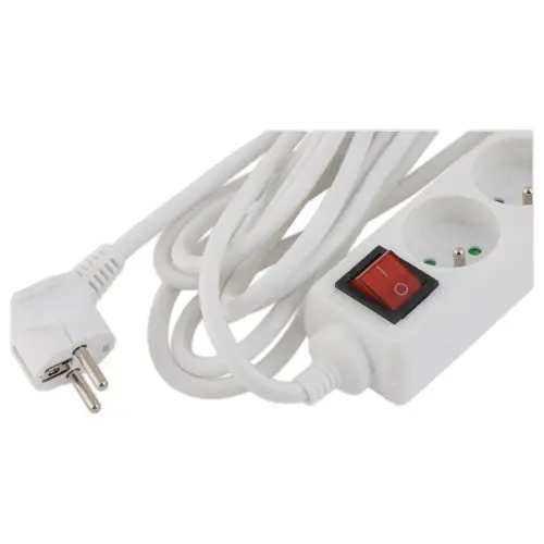Contactdoos 5-voudig - schakelaar - kabel 4m 