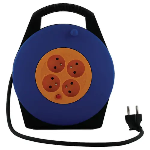 Verlengsnoer met haspel - 10 meter 