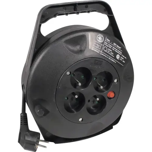 Verlengsnoer met haspel - 10 meter 