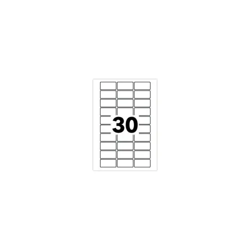 Witte etiketten B19 x H38 mm - 480 stuks