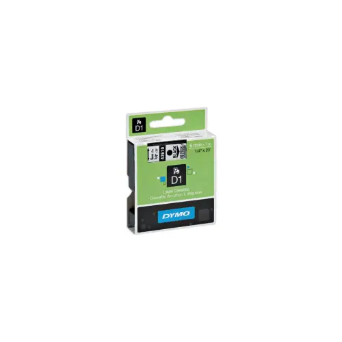 Lint voor etiketteermachine D1 - 7 m x 6 mm - Zwarte tekst op transparante achtergrond - DYMO