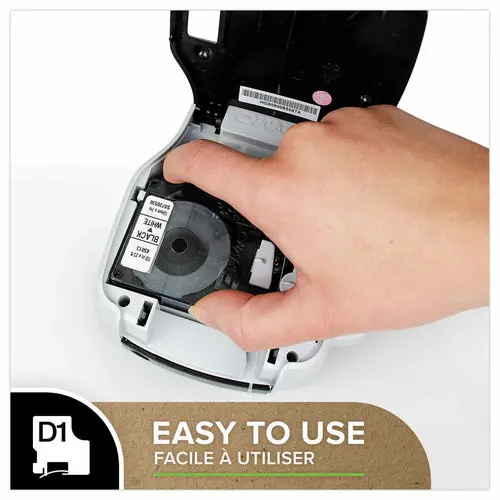 Tape gele etiketten voor labelmanager DYMO D1 - 19mm - Opdruk Zwart