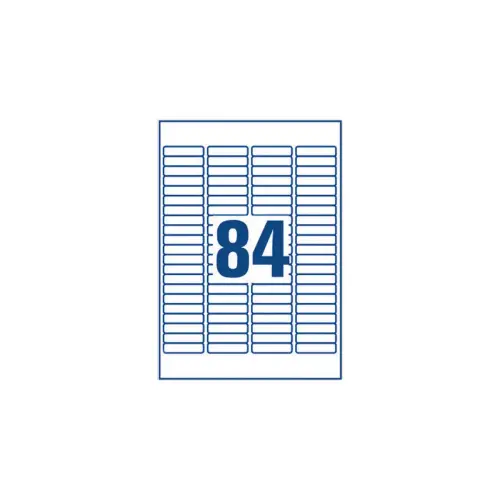 Vellen met 65 witte mini-etiketten - 46 x 11.1 mm - AVERY