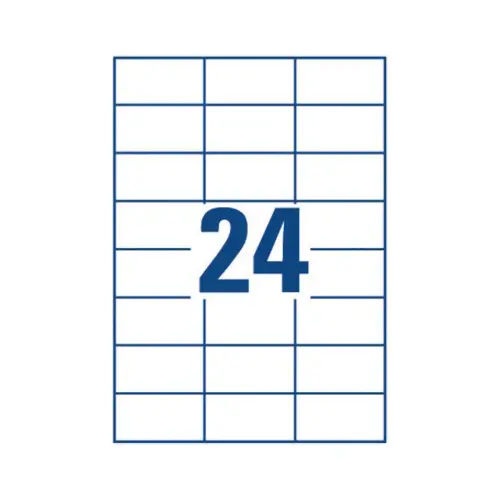 200  24 witte etiketten hoge snelheid voor kopieermachines  - 70x37mm - AVERY 