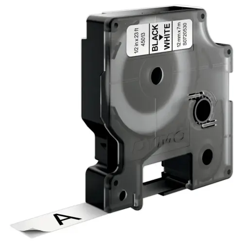 Tape DYMO D1 - 12mm - Opdruk Zwart/Ondergrond Wit