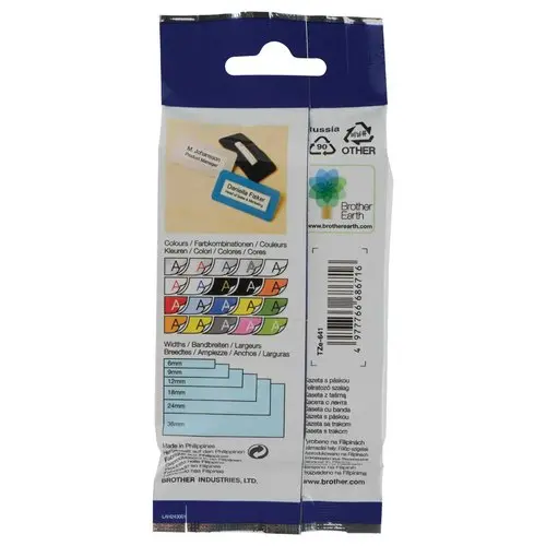 Tape BROTHER TZ641 - 18mm - Afdruk Zwart/Achtergrond Geel