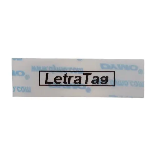 Transparante kunststof etiketten 1,2 cm voor de etiketteermachine Dymo Letratag 12267