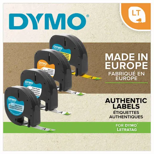 Transparante kunststof etiketten 1,2 cm voor de etiketteermachine Dymo Letratag 12267