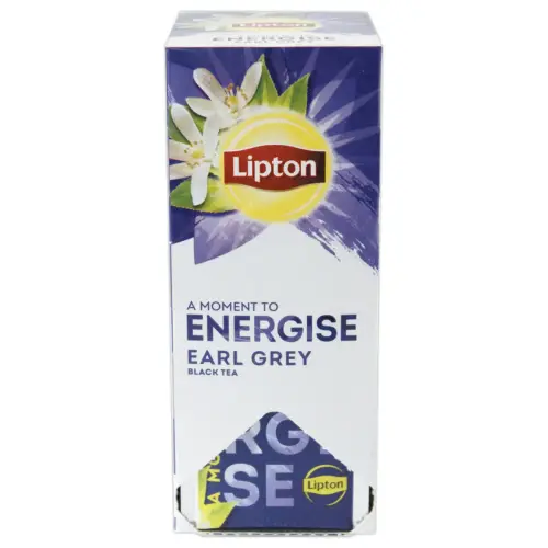 25 theezakjes Earl Grey " Energise" smaak Bergamote.