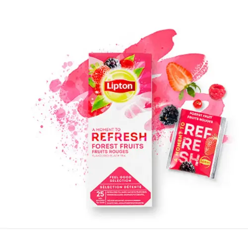 25 theezakjes LIPTON RODE VRUCHTEN