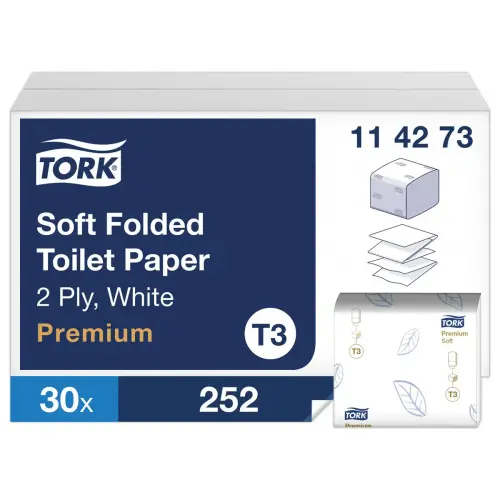 30  rollen toiletpapier "vel per vel" TORKPremium - 252 vellen 