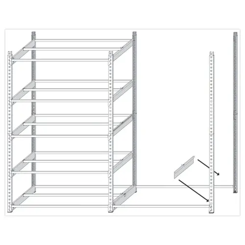 Rek Rangeco basiselement - 7 legplanken - 100 x 35 x 200 cm