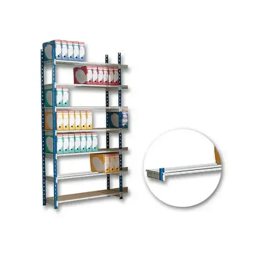 Aanbouwelement rek RANGECO  7 metalen schappen - diepte 35cm 