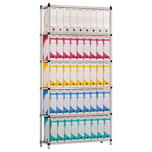 Rek speciaal voor archiefdozen - Basiselement 6 niveau's