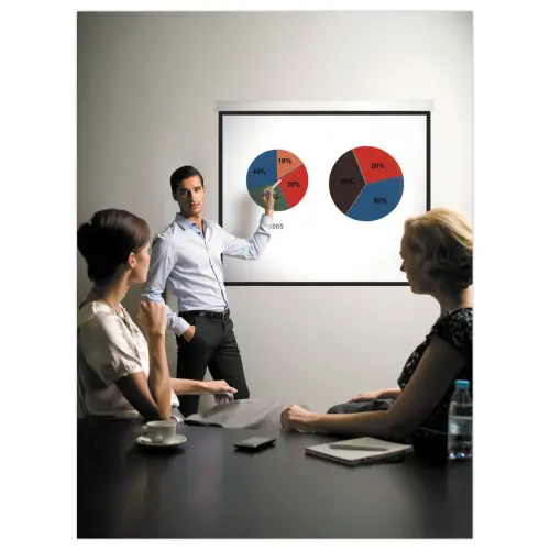 Wandprojectie scherm op voet 180x180 cm 