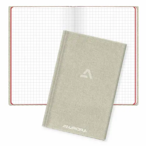 Geweven notitieboek 10,5x16,5 cm, 5x5, 192 pagina's 