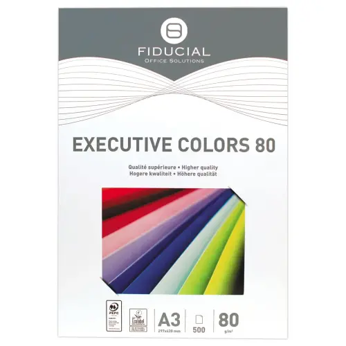 Pak van 500 vellen A3 pastel gekleurdpapier Executive Clrs FIDUCIAL