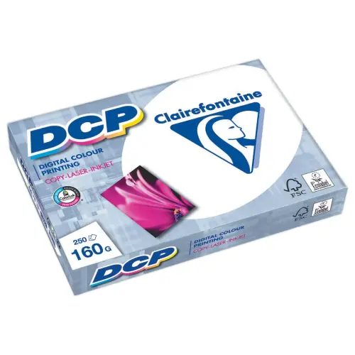 Pak van 250 vellen wit laserpapier CLAIREFONTAINE DCP A4 - 160g