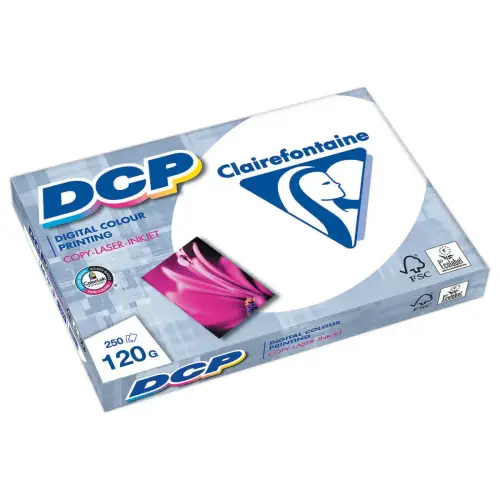 Pak van 250 vellen wit laserpapier CLAIREFONTAINE DCP A4 - 120g