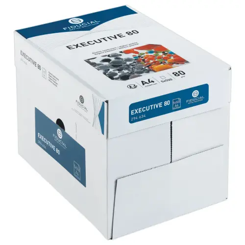 5  pakken 500 vellen wit papier EXECUTIVE80  FIDUCIAL - A4 
