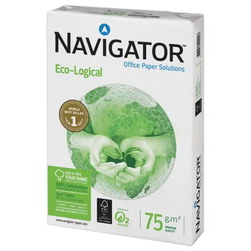 5 Pakken wit papier NAVIGATOR Eco-Logical A4 - 75g