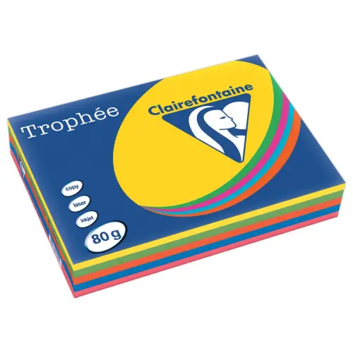 Pak papier - A4 - Trophy 80g - Verschillende kleuren - CLAIREFONTAINE