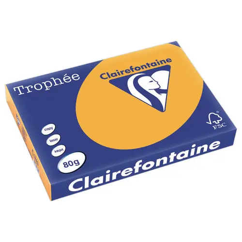 Pak papier CLAIREFONTAINE Trophée - A3-80g - Pastel kleuren