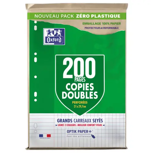 50 Dubbele, geperforeerde papiervellen - A4 - 90g - OXFORD