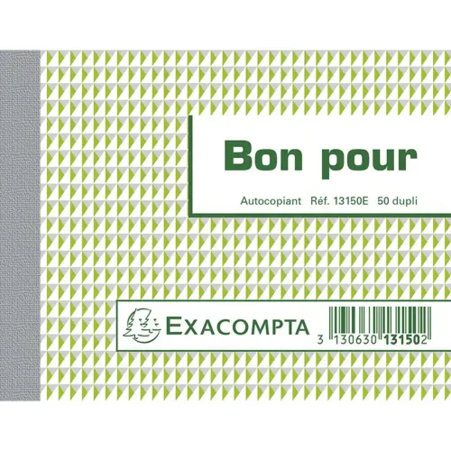 Zelfkopi&euml;rend manifold "Bons pour" - EXACOMPTA 