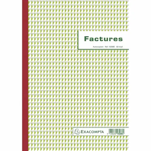 Bedrukte registers (Factures) 50 exemplaren triplo 21x29,7