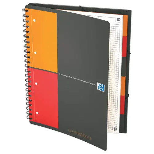Spiraalschrift A4+ Organiserbook - 5x5 - 80g - OXFORD
