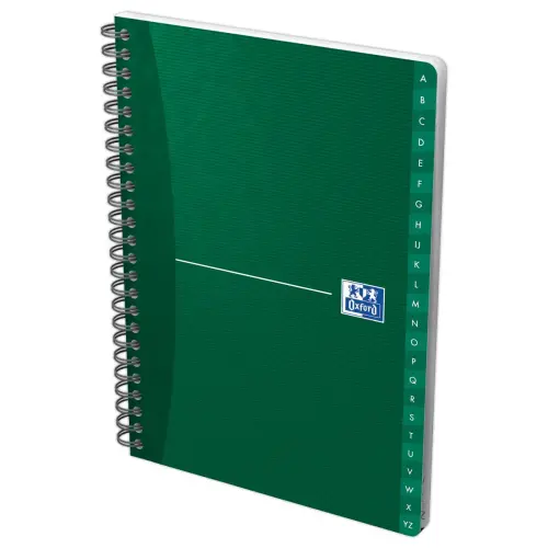 Spiraalgebonden register OXFORD OfficeA5 - gelijnd 7mm - 90g - 180p