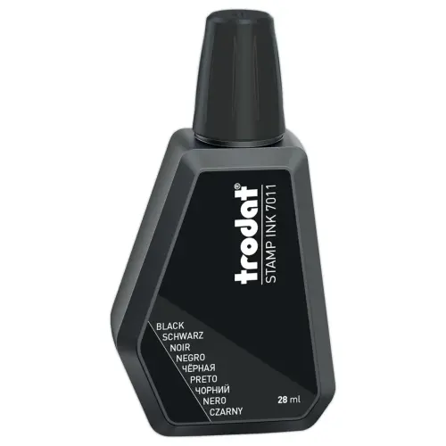 Flesje zwarte inkt voor stempelkussens 30 ml 