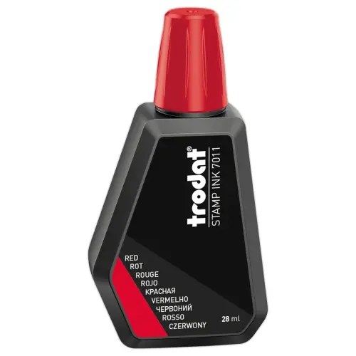 Flesje rode inkt voor stempelkussens 30 ml 