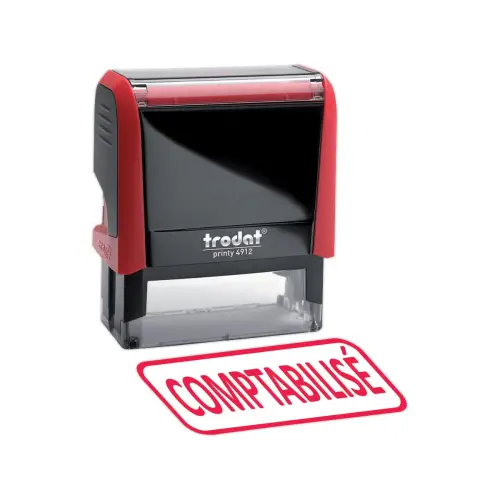 Stempel "Comptabilis&eacute;" - rood - TRODAT 