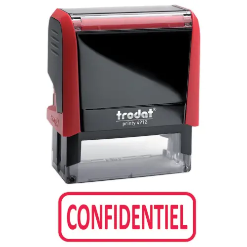 X-Print "Vertrouwelijk" commercieel formulestempel - rood - TRODAT 