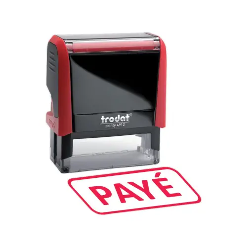 Commerciële stempel X-Print 'payé' - rood
