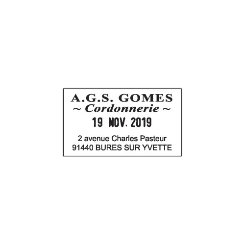 Professionele, gepersonaliseerde datumstempel "Métal Line" 5440 - 4 regels - TRODAT