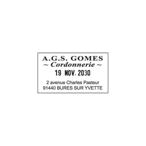 Professionele, gepersonaliseerde datumstempel "Métal Line" 5440 - 4 regels - TRODAT