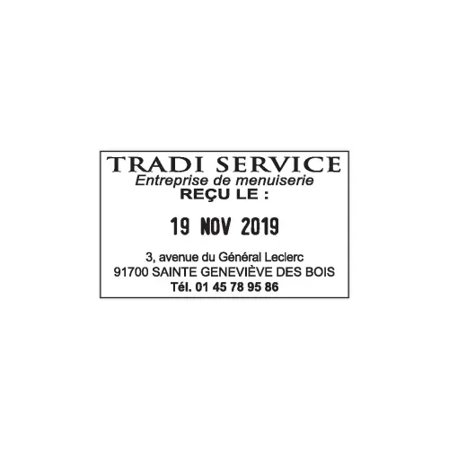 Professionele, gepersonaliseerde datumstempel "M&eacute;tal Line" 5460 - 6 regels - TRODAT 