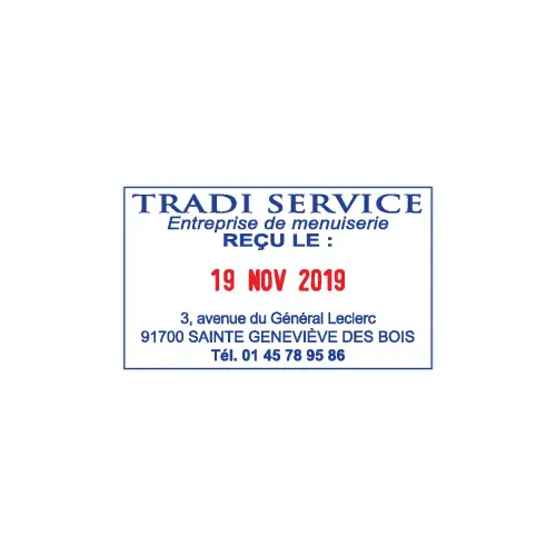 Professionele, gepersonaliseerde datumstempel "M&eacute;tal Line" 5460 - 6 regels - TRODAT 