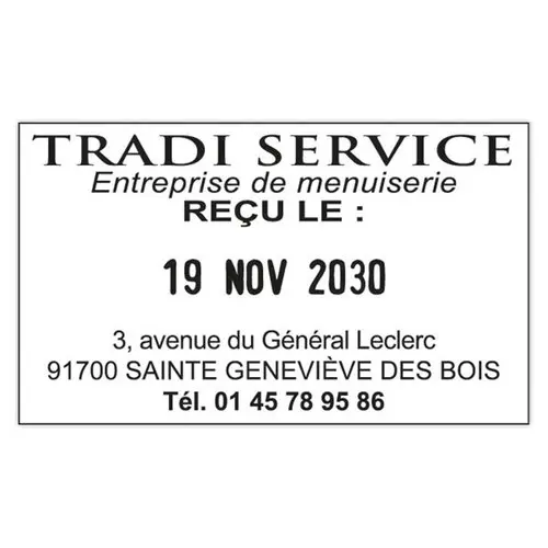 Professionele, gepersonaliseerde datumstempel "M&eacute;tal Line" 5460 - 6 regels - TRODAT 