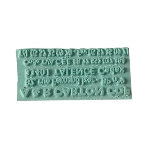 Rubberplaat voor stempel - afdruk 5 lijnen