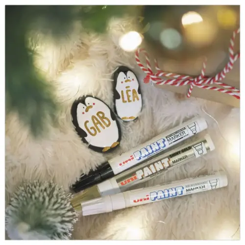 Permanente markeerstift Paint - Wit - UNI BALL