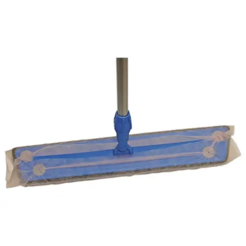 Trapeziumvormige bezemstok met rubberzool L 60 cm - vloerreiniging